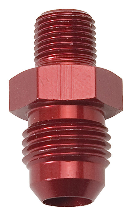 Russell 660454 Straight Flare To Pipe Adapter Fitting; Red; -6AN; 1/8 in. Pipe Size; - Truck Part Superstore