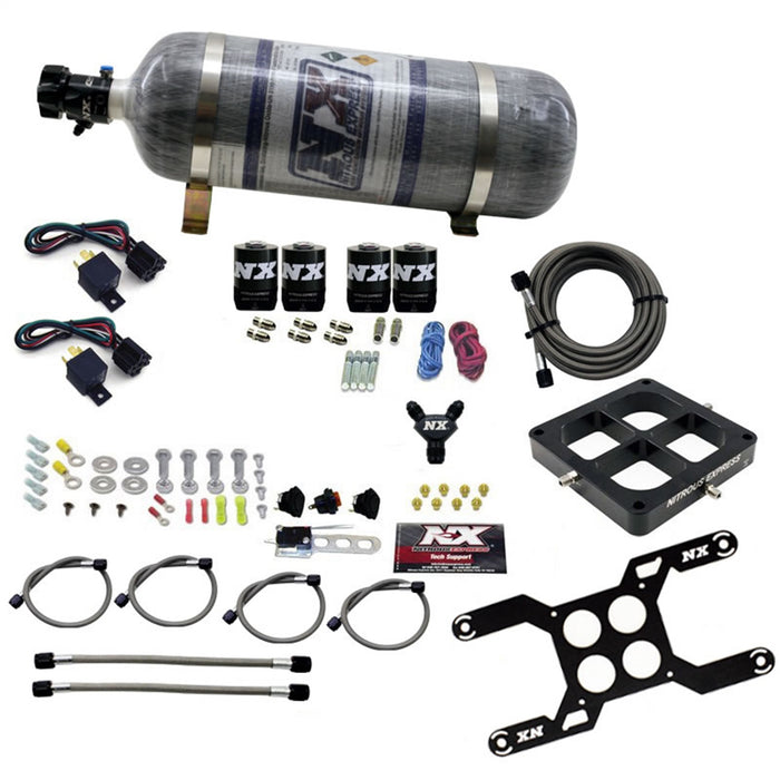 Nitrous Express 66047-12 DOMINATOR DUAL STAGE BILLET CROSSBAR; (50-300/100-500HP) W/COMPOSITE BOTTLE. - Truck Part Superstore