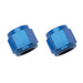 Russell 660570 Tube Nut; Blue; -6AN; Tube Size 3/8 in.; Qty. 2; - Truck Part Superstore