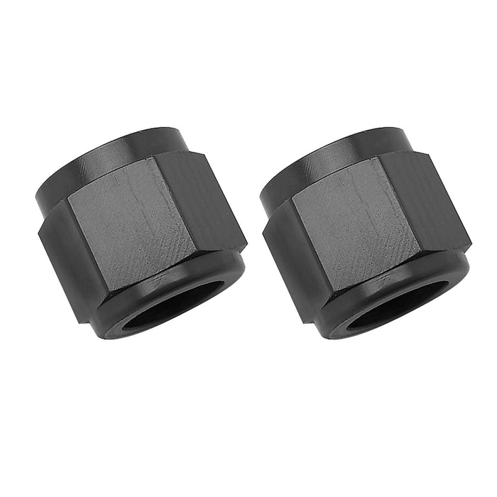 Russell 660575 Tube Nut; Black; -6AN; Tube Size 3/8 in.; Qty. 6; - Truck Part Superstore