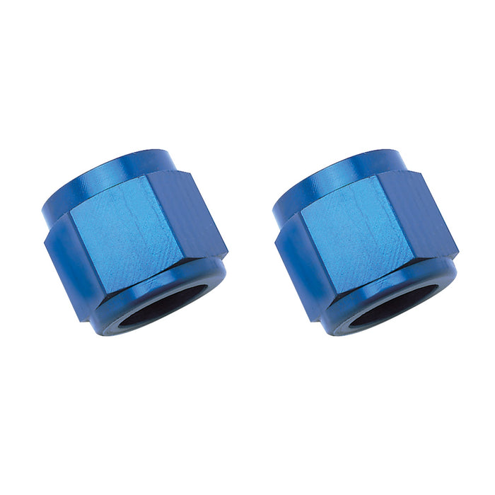 Russell 660580 Tube Nut; Blue; -8AN; Tube Size 1/2 in.; Qty. 2; - Truck Part Superstore