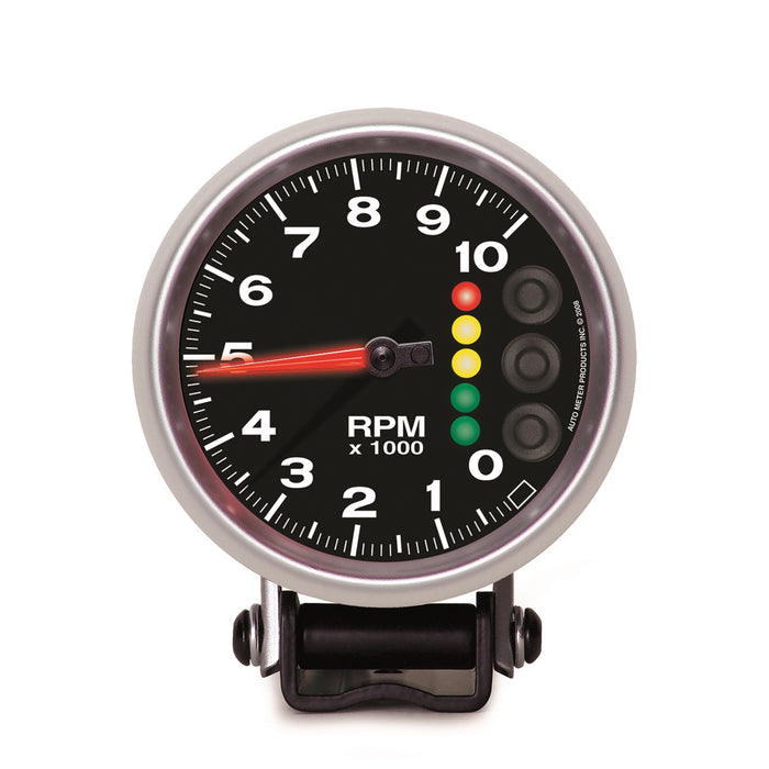 AutoMeter 6606-05705 GAUGE; TACH; 3 3/4in.; 10K RPM; W/PIT ROAD SPEED LIGHTS/PEAK MEM; ELITE - Truck Part Superstore