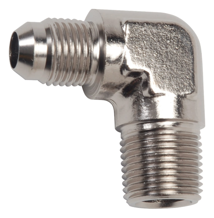 Russell 660831 90 Deg. Flare To Pipe Adapter Fitting; Endura; -6AN; 1/8 in. Pipe Size; - Truck Part Superstore