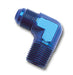 Russell 660720 90 Deg. Flare To Pipe Adapter Fitting; Blue Anodized; -6AN; 1/2 in. Pipe Size; - Truck Part Superstore