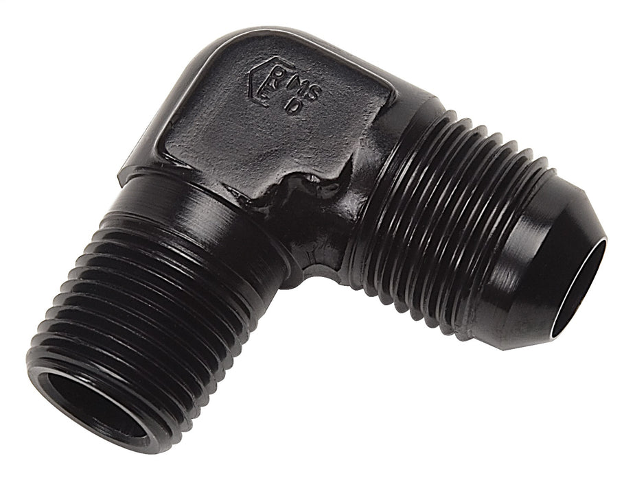 Russell 660913 Adapter Fitting; -16 AN Flare To 1 in. NPT; 90 Degree; Black Anodized; - Truck Part Superstore