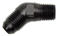 Russell 660983 Pro Classic 45 Deg. Flare To Pipe Adapter; Black; -12AN; 3/4 in. NPT; - Truck Part Superstore