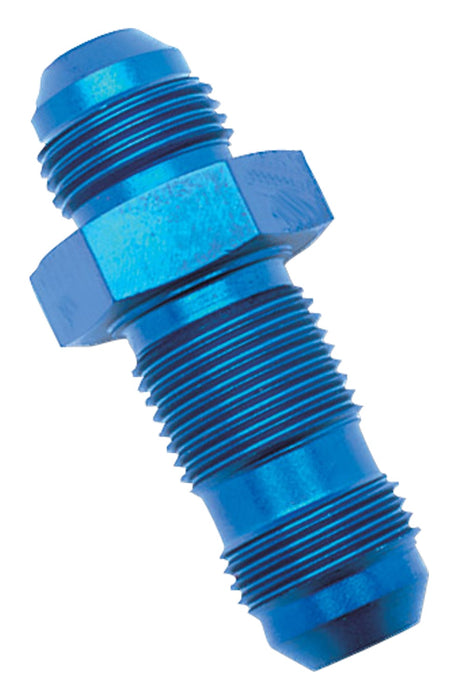 Russell 661220 Straight Flare Bulkhead Adapter Fitting; Blue Anodized; -16AN; - Truck Part Superstore