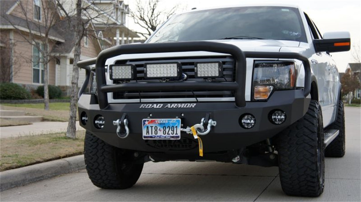 Road Armor 66135B Stealth Winch Front Bumper; Lonestar Guard; Satin Black; - Truck Part Superstore