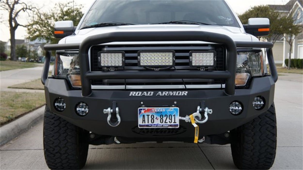 Road Armor 66135B Stealth Winch Front Bumper; Lonestar Guard; Satin Black; - Truck Part Superstore