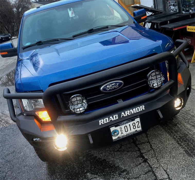 Road Armor 66135B Stealth Winch Front Bumper; Lonestar Guard; Satin Black; - Truck Part Superstore