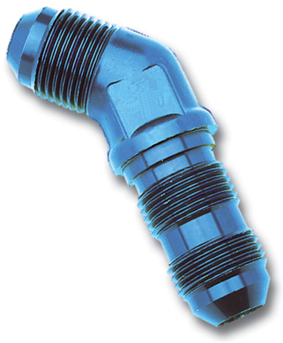 Russell 661370 45 Deg. Flare Bulkhead Adapter Fitting; Blue Anodized; -3AN; - Truck Part Superstore