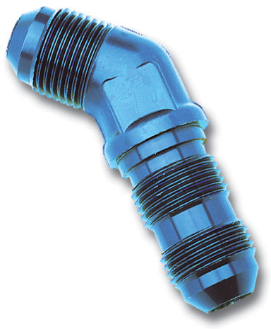 Russell 661410 45 Deg. Flare Bulkhead Adapter Fitting; Blue Anodized; -10AN; - Truck Part Superstore
