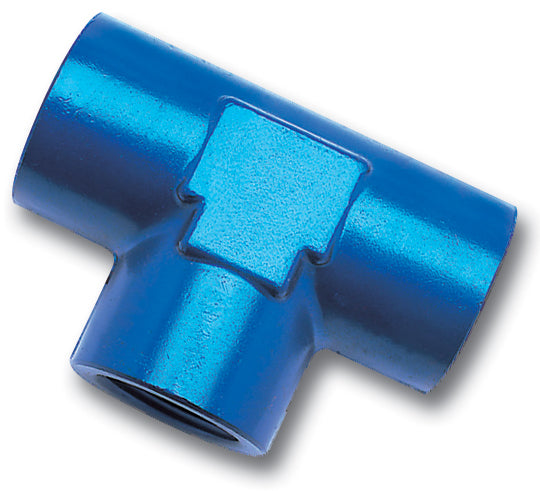 Russell 661720 Female NPT Pipe Tee Adapter; Blue; 1/4 in. Pipe Size; - Truck Part Superstore