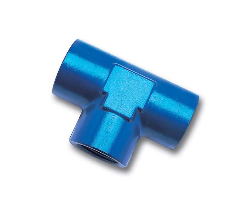 Russell 661730 Female NPT Pipe Tee Adapter; Blue; 3/8 in. Pipe Size; - Truck Part Superstore