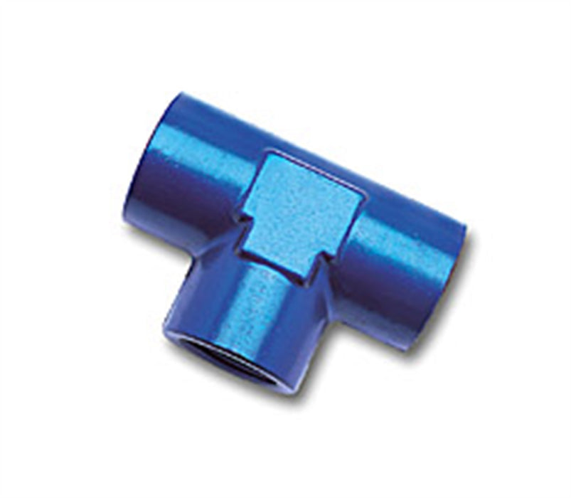 Russell 661730 Female NPT Pipe Tee Adapter; Blue; 3/8 in. Pipe Size; - Truck Part Superstore