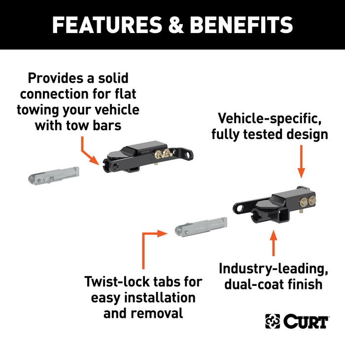 CURT 70111 Custom Tow Bar Base Plate; Select Escalade; Suburban; Tahoe; Yukon; XL - Truck Part Superstore