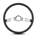 Lokar 66201 Lecarra Teardrop Steering Wheel; Black; 2 Polished Spokes; 15 in. Thin Grip; - Truck Part Superstore