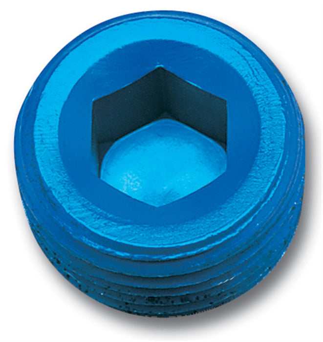 Russell 662030 Allen Socket Pipe Plug; Blue Anodized; 1/8 in. Plug Size; Aluminum; - Truck Part Superstore