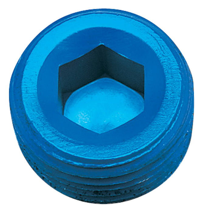 Russell 662070 Allen Socket Pipe Plug; Blue Anodized; 3/4 in. Plug Size; Aluminum; - Truck Part Superstore