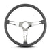 Lokar 66306 Lecarra Teardrop Steering Wheel; Dark Grey; 3 Polished Spokes; 15 in. Thin Grip; - Truck Part Superstore