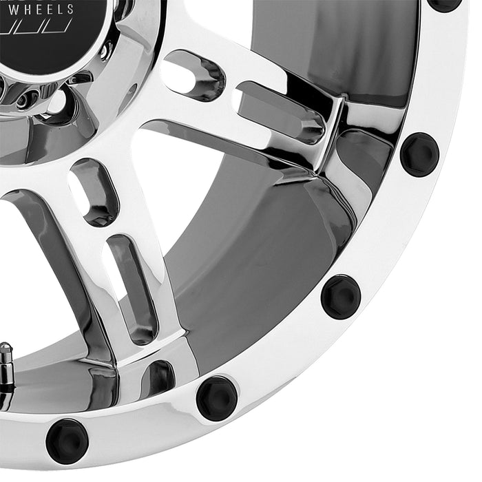 Pro Comp Alloy Wheels 6631-2983 Series 6631 20x9 with 6 on 5.5 Bolt Pattern 5 Backspace Chrome Finish Pro Comp Alloy Wheels - Truck Part Superstore