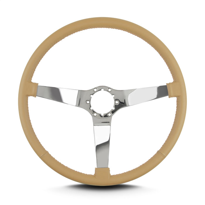 Lokar 66409 Lecarra Vette 3 Steering Wheel; Tan; Polished Spokes; 15 in. Thin Grip; - Truck Part Superstore