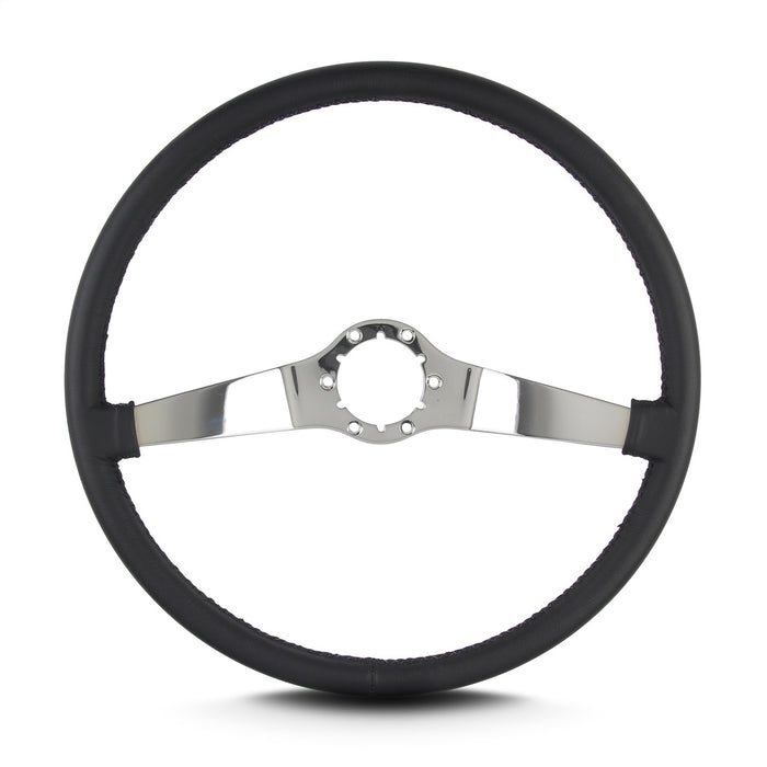 Lokar 66601 Lecarra Two Smooth Steering Wheel; Black; Polished Spokes; 15 in. Thin Grip; - Truck Part Superstore