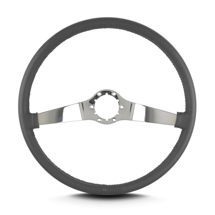 Lokar 66606 Lecarra Two Smooth Steering Wheel; Dark Grey; Polished Spokes; 15 in. Thin Grip; - Truck Part Superstore