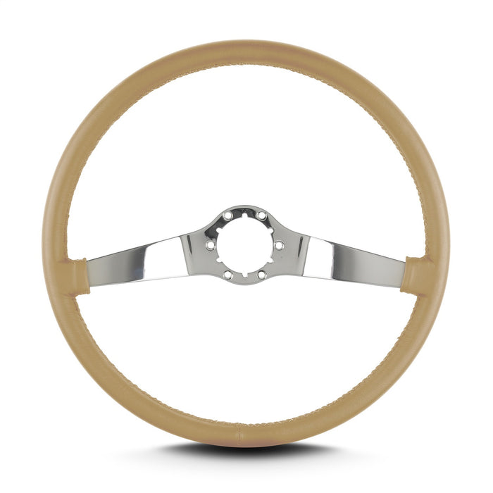 Lokar 66609 Lecarra Two Smooth Steering Wheel; Tan; Polished Spokes; 15 in. Thin Grip; - Truck Part Superstore
