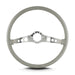 Lokar 66707 Lecarra SS Steering Wheel; Light Grey; Polished Spokes; 15 in. Thin Grip; - Truck Part Superstore
