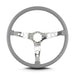 Lokar 66807 Lecarra Hot Rod Steering Wheel; Light Grey; Polished Spokes; 15 in. Thin Grip; - Truck Part Superstore