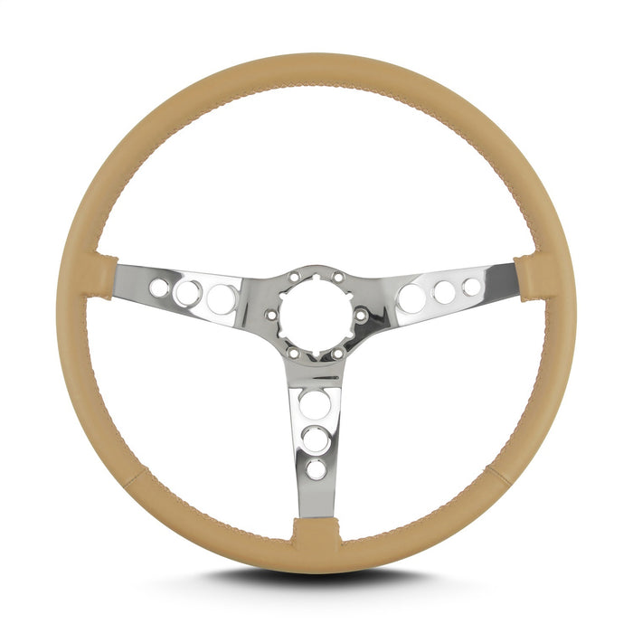 Lokar 66809 Lecarra Hot Rod Steering Wheel; Tan; Polished Spokes; 15 in. Thin Grip; - Truck Part Superstore