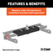 CURT 60619 Double Lock EZr Gooseneck Hitch; 2-5/16in. Ball; 30K (Brackets Required) - Truck Part Superstore