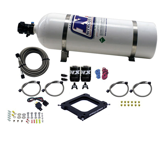 Nitrous Express 67070-15 Assassin Nitrous Plate System; 4500 Flange; 50-300 HP; Incl. 15 lb. Bottle; - Truck Part Superstore