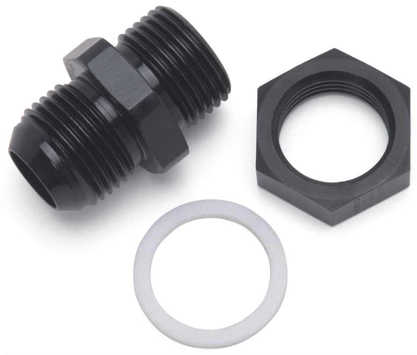 Russell 670860 Fuel Cell Bulkhead; Black; -8AN; Incl. PTFE Sealing Washer And Jam Nut; - Truck Part Superstore