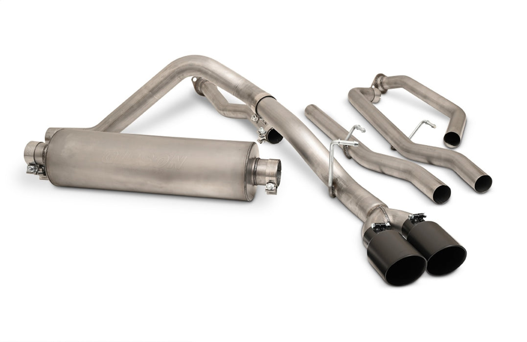 Gibson Performance Exhaust 67104B Black Elite Cat-Back Dual Sport Exhaust System; Stainless - Truck Part Superstore