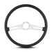 Lokar 67201 Lecarra Teardrop Steering Wheel; Black; 2 Brushed Spokes; 15 in. Thin Grip; - Truck Part Superstore