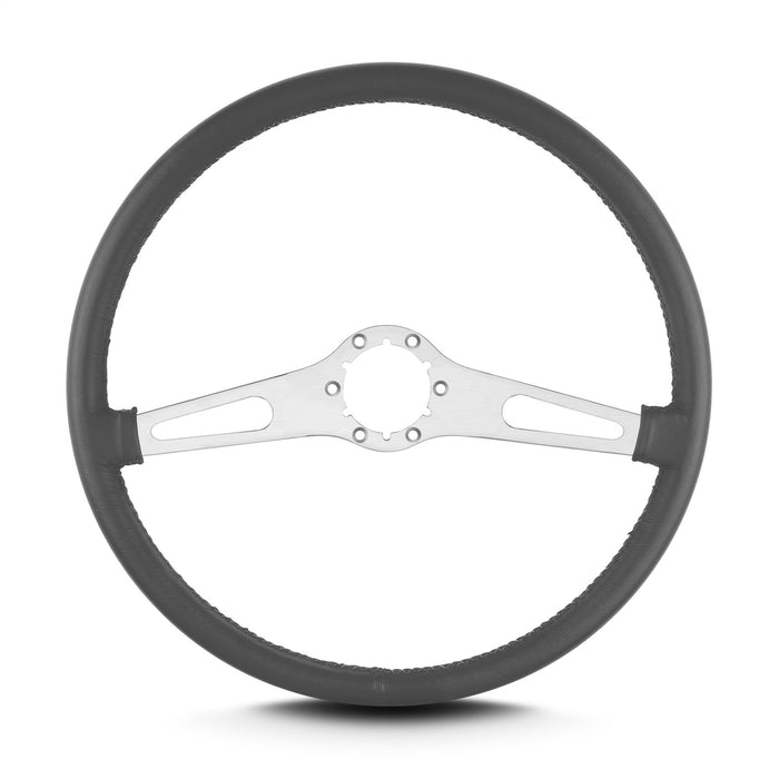 Lokar 67206 Lecarra Teardrop Steering Wheel; Dark Grey; 2 Brushed Spokes; 15 in. Thin Grip; - Truck Part Superstore
