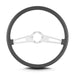 Lokar 67206 Lecarra Teardrop Steering Wheel; Dark Grey; 2 Brushed Spokes; 15 in. Thin Grip; - Truck Part Superstore