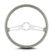 Lokar 67207 Lecarra Teardrop Steering Wheel; Light Grey; 2 Brushed Spokes; 15 in. Thin Grip; - Truck Part Superstore