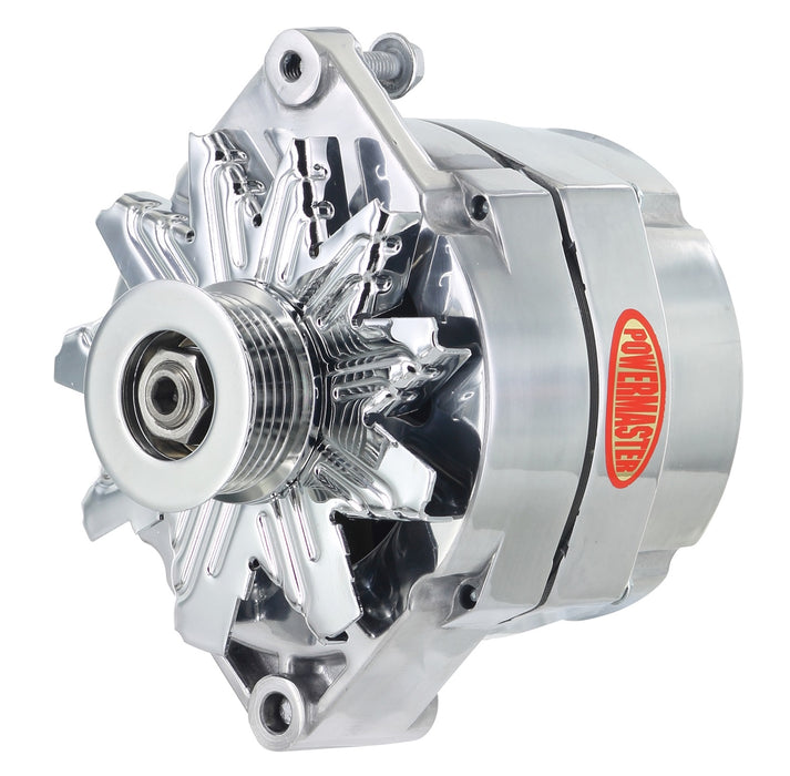 Powermaster Performance 67293-114 Alternator; 12si; 150 Amp; 100 Idle; 6 Groove Pulley; Polished; - Truck Part Superstore