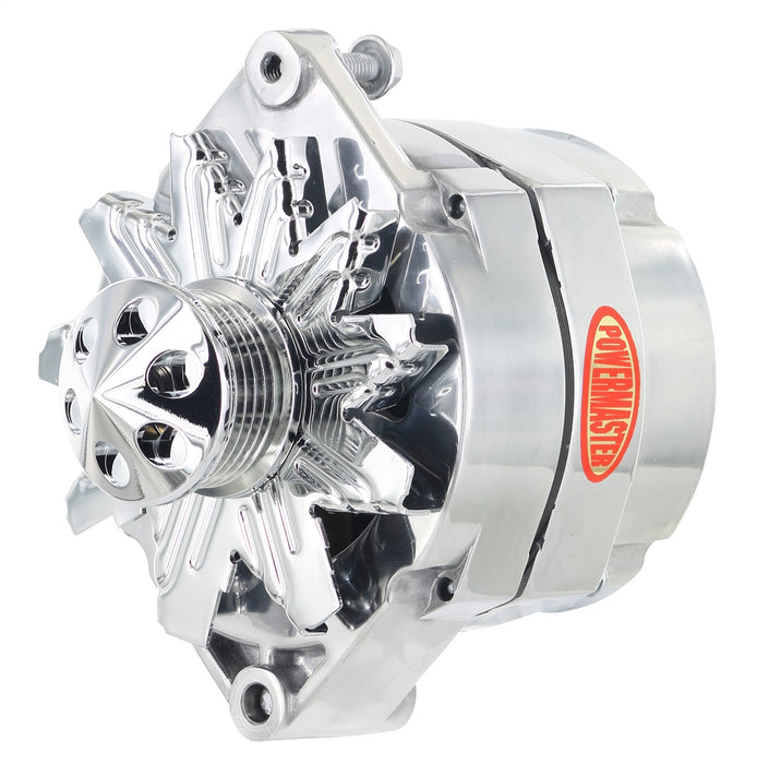 Powermaster Performance 67293-313 Alternator; 12si; 150 Amp; 100 Idle; 6 Groove Pulley; Cone; Polished; - Truck Part Superstore