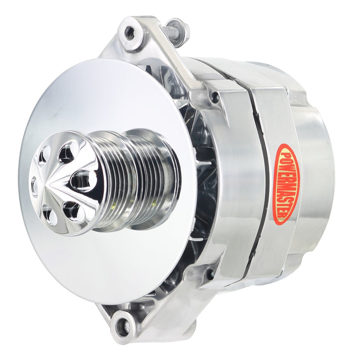 Powermaster Performance 67294-311 Alternator; 12si; 150 Amp; 100 Idle; 6 Groove Pulley; Baffle And Cone; Polished; - Truck Part Superstore