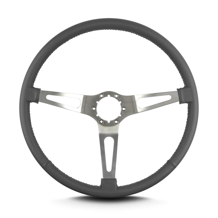 Lokar 67306 Lecarra Teardrop Steering Wheel; Dark Grey; 3 Brushed Spokes; 15 in. Thin Grip; - Truck Part Superstore