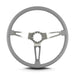Lokar 67307 Lecarra Teardrop Steering Wheel; Light Grey; 3 Brushed Spokes; 15 in. Thin Grip; - Truck Part Superstore