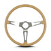 Lokar 67309 Lecarra Teardrop Steering Wheel; Tan; 3 Brushed Spokes; 15 in. Thin Grip; - Truck Part Superstore