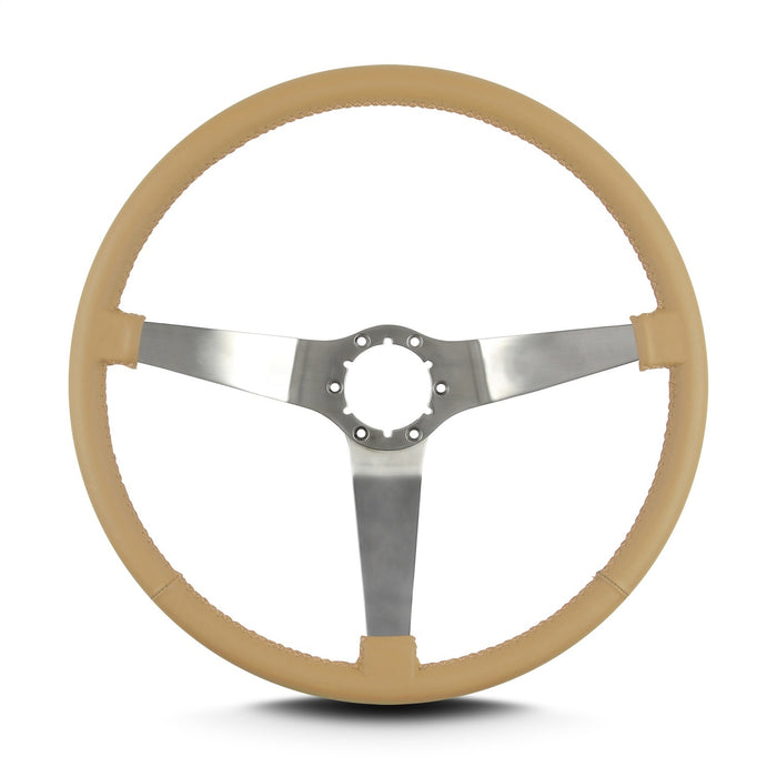 Lokar 67409 Lecarra Vette 3 Steering Wheel; Tan; Brushed Spokes; 15 in. Thin Grip; - Truck Part Superstore