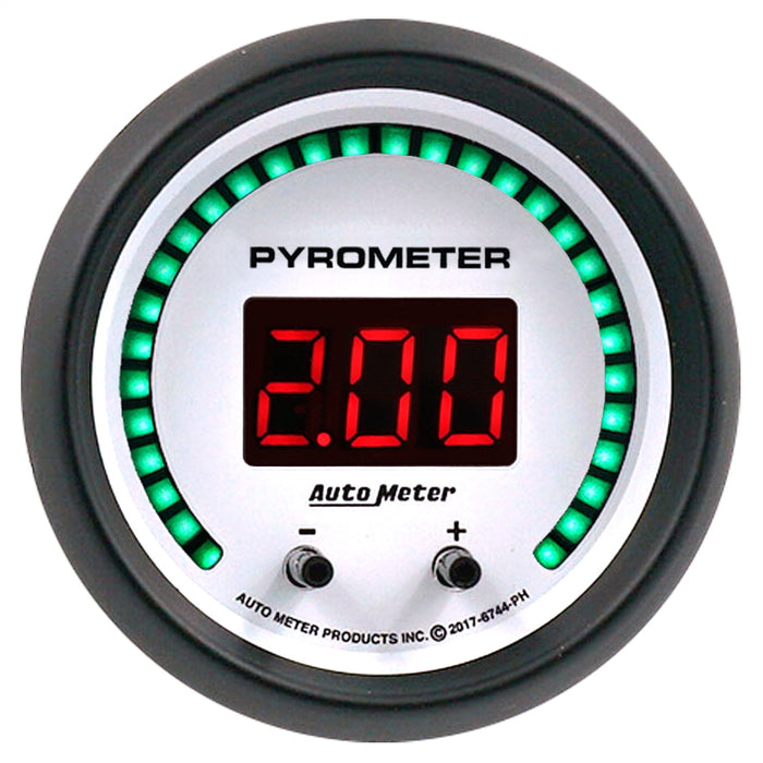 AutoMeter 6744-PH GAUGE; PYROMETER; 2 1/16in.; TWO CHANNEL; SELECTABLE; PHANTOM ELITE DIGITAL - Truck Part Superstore