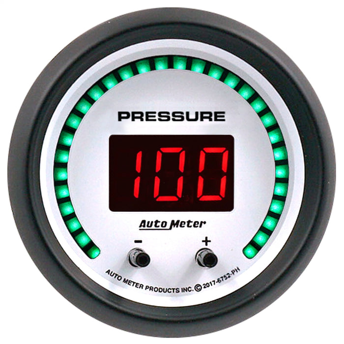 AutoMeter 6752-PH GAUGE; PRESSURE; 2 1/16in.; TWO CHANNEL; SELECTABLE; PHANTOM ELITE DIGITAL - Truck Part Superstore