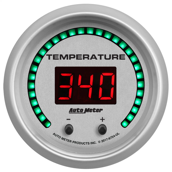 AutoMeter 6754-UL GAUGE; FLUID TEMPERATURE; 2 1/16in.; 2 CHAN; SELECTABLE; ULTRA-LITE ELITE DIGITA - Truck Part Superstore